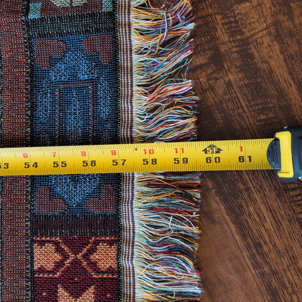 Vintage Three Wise Men Multi-Colour Tapestry Lightweight Throw Blanket - Holiday - Picture 6 of 7
